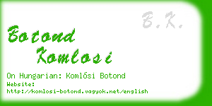 botond komlosi business card