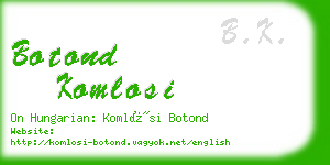 botond komlosi business card